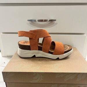 Sorel Orange Platform Sport Sandals